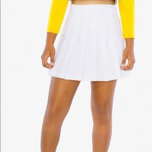 American Apparel White Tennis Skirt